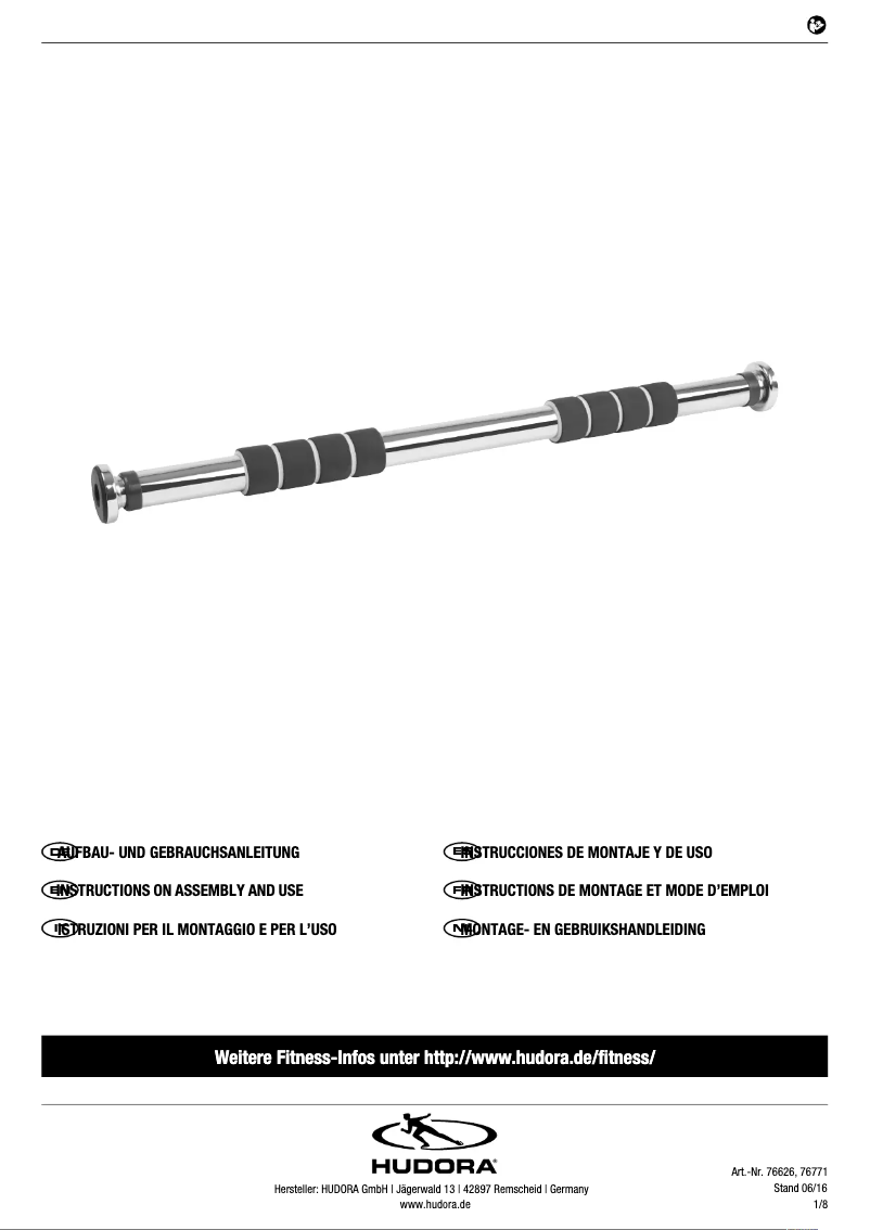 Page 1 de la notice Manuel utilisateur Hudora 767710