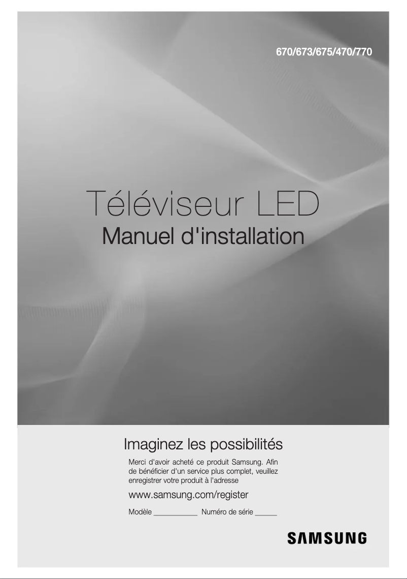 Page 1 de la notice Manuel utilisateur Samsung HG28EC470AW