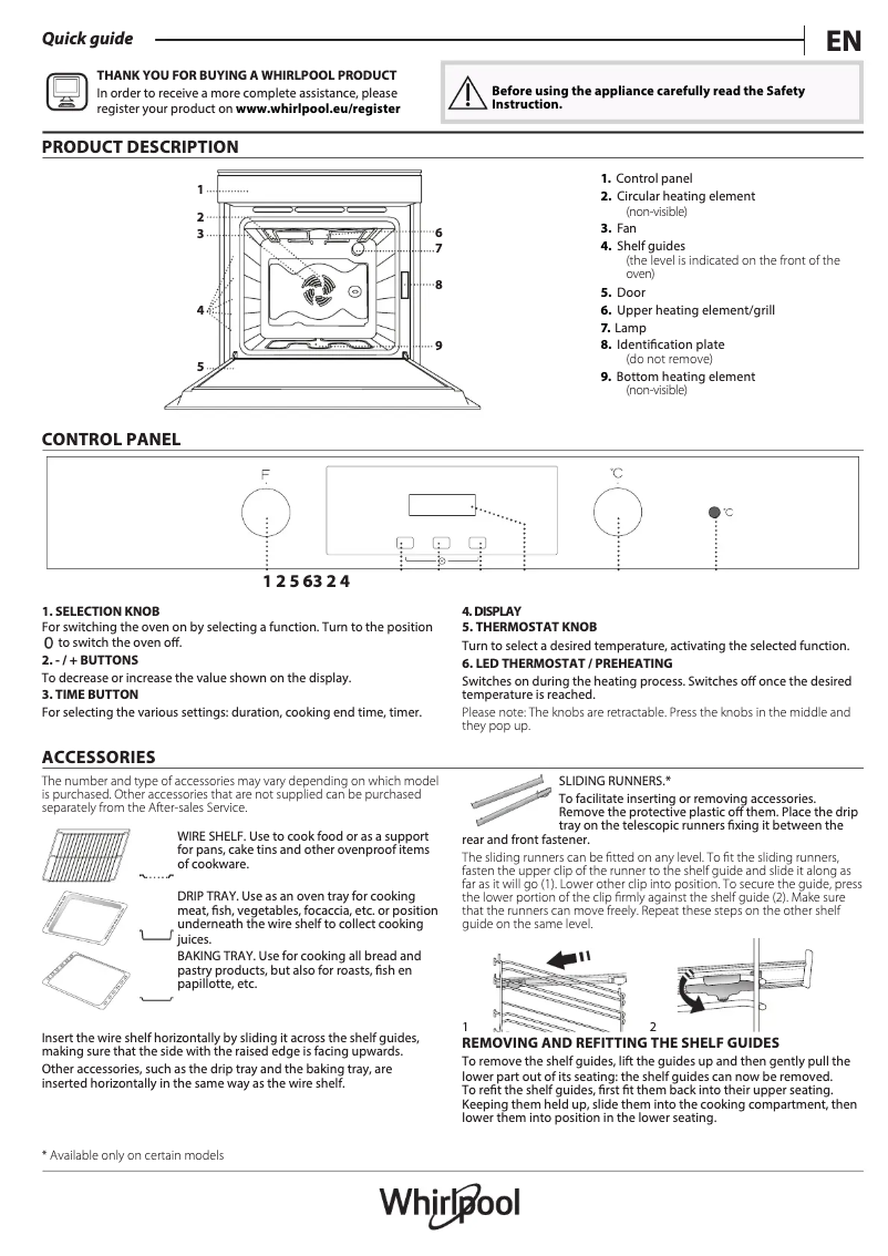 Page 1 de la notice Mode d'emploi Whirlpool AKP 460/NB