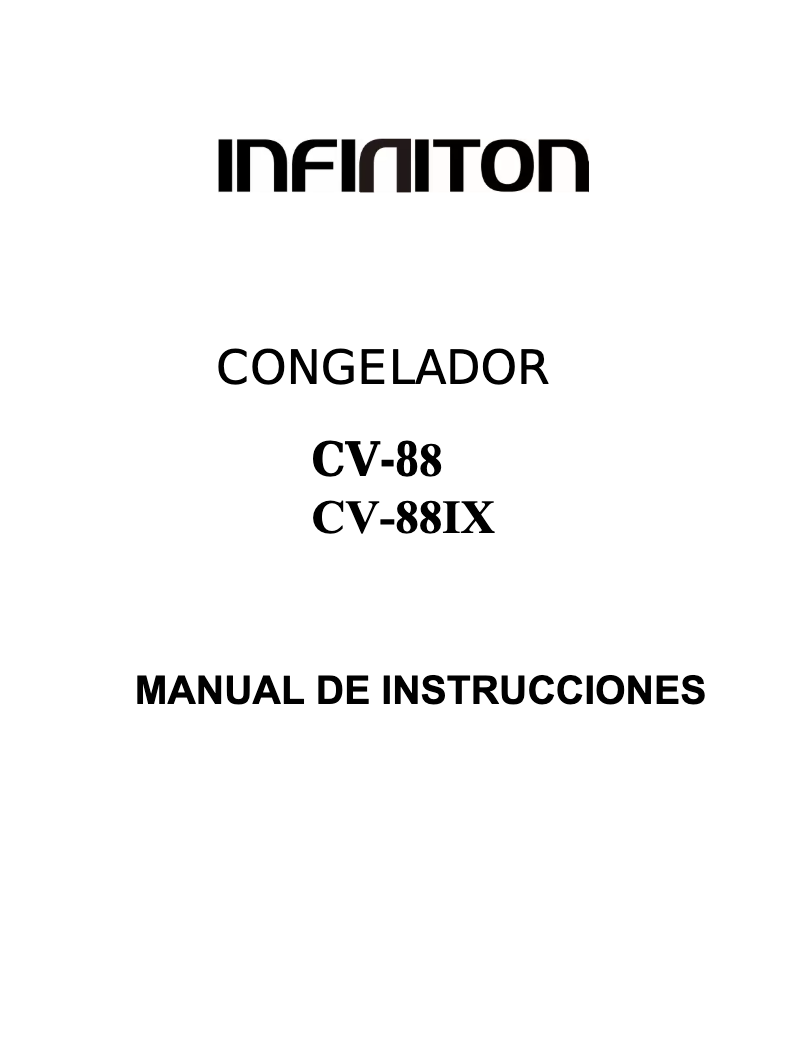 Page n°1 - Manuel utilisateur Infiniton CV-88IX
