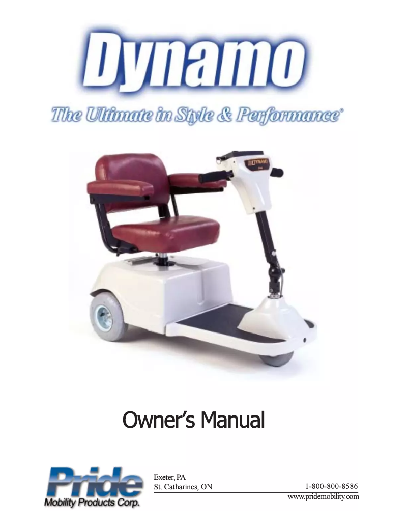 Image de la première page du manuel de l'appareil Dynamo