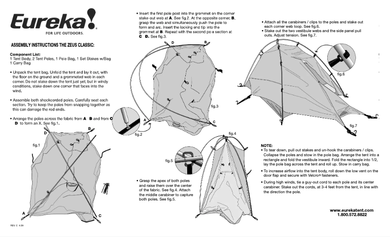 Page n°1 - Manuel utilisateur Eureka Zeus Classic