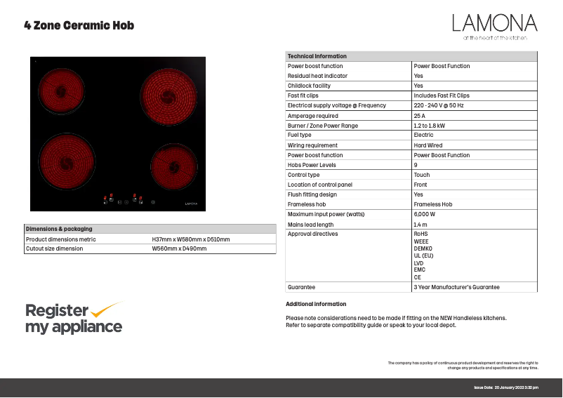 Image de la première page du manuel de l'appareil LAM1746