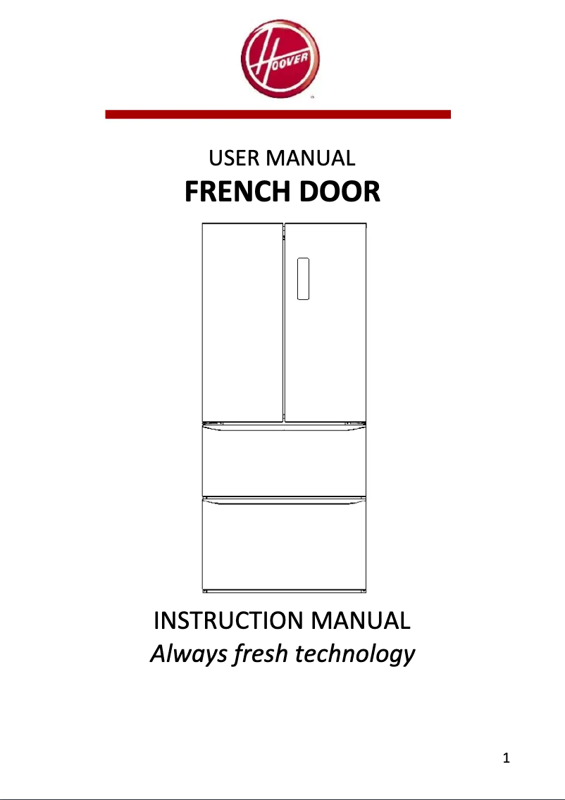 Image de la première page du manuel de l'appareil H-FRIDGE 700 MAXI HMDN 184 DEN