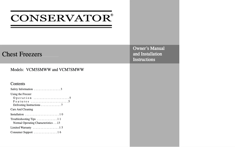 Page 1 de la notice Manuel utilisateur Crosley VCM5SMWW