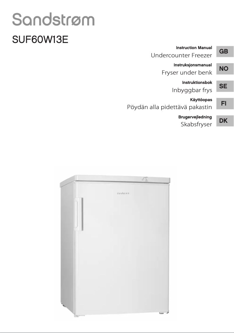 Page 1 de la notice Manuel utilisateur Sandstrøm SUF60W13E