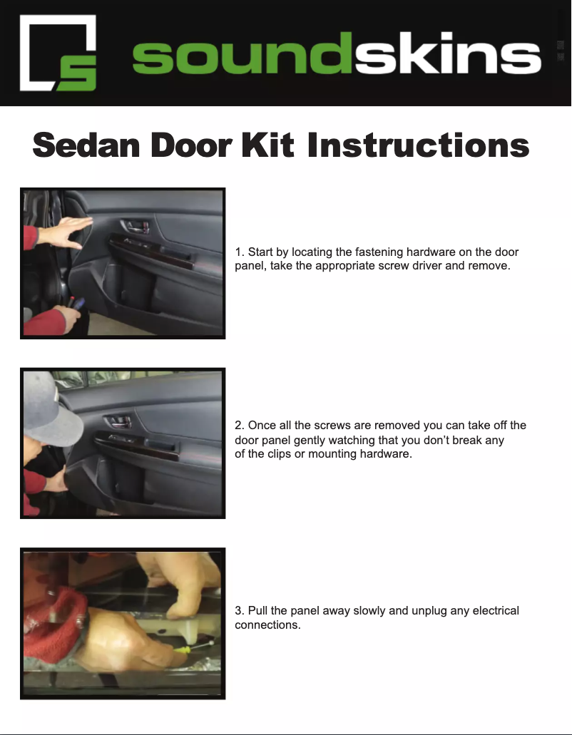 Page 1 de la notice Manuel utilisateur Soundskins SSK-CIVIC4DR