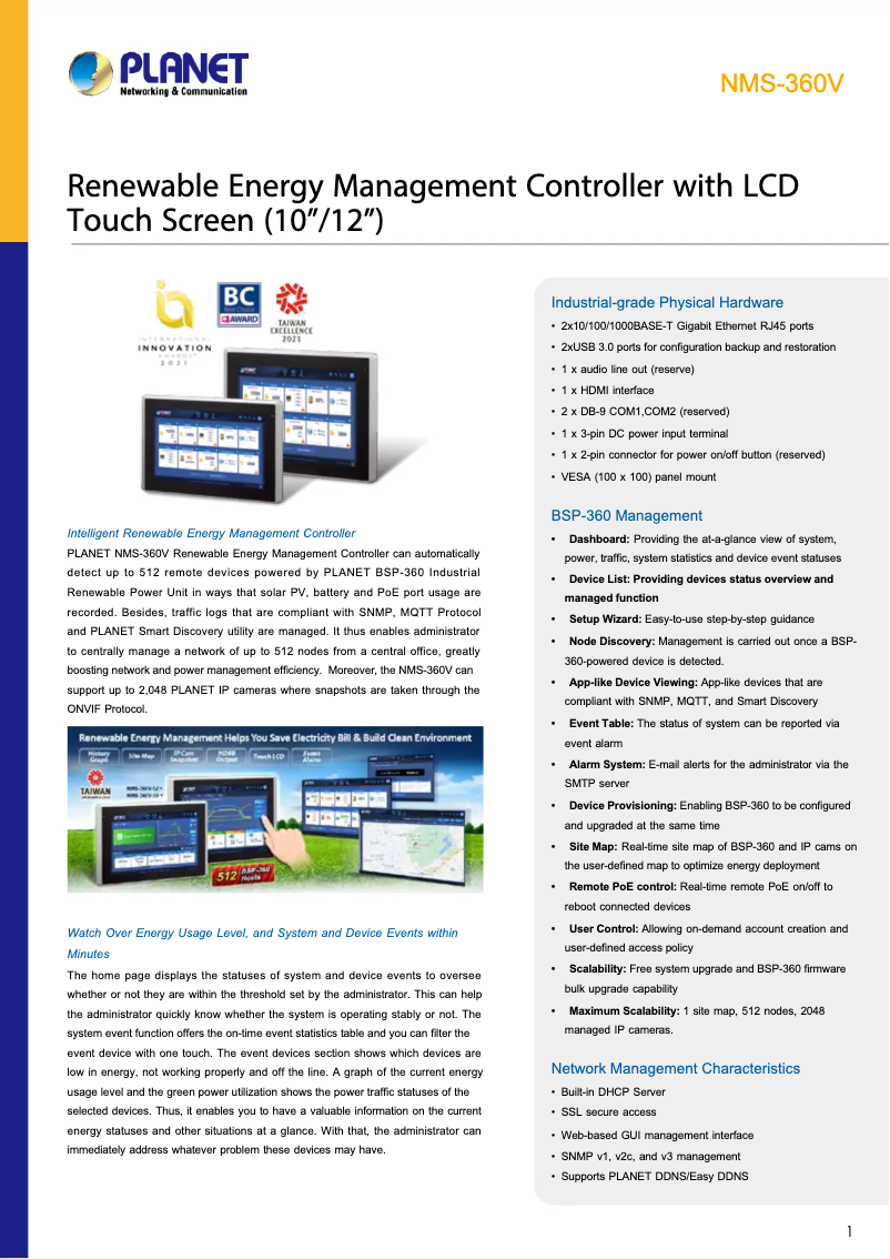 Image de la première page du manuel de l'appareil NMS-360V