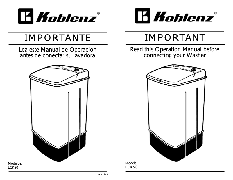 Página 1 del manual Manual de usuario Koblenz LCK50