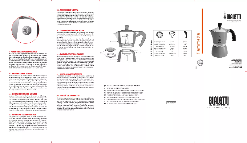 Image de la première page du manuel de l'appareil Fiammetta