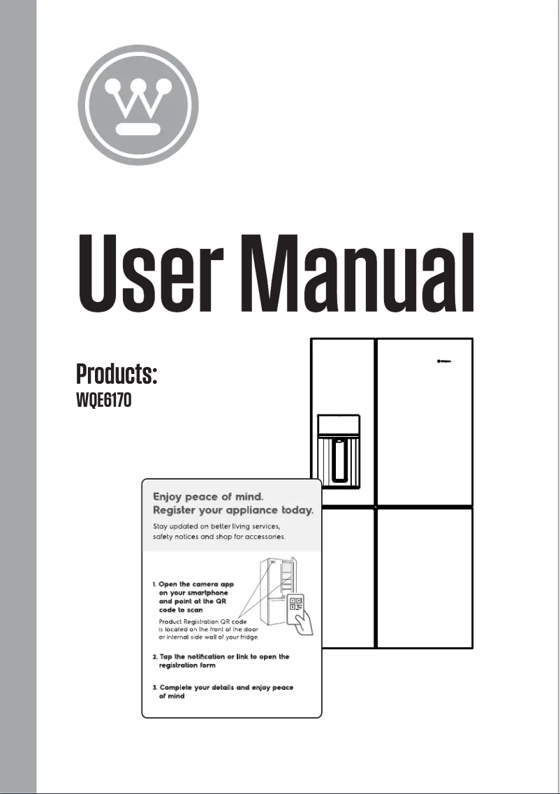 Page 1 de la notice Manuel utilisateur Westinghouse WQE6170