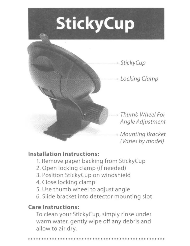 Page 1 de la notice Manuel utilisateur Escort StickyCup