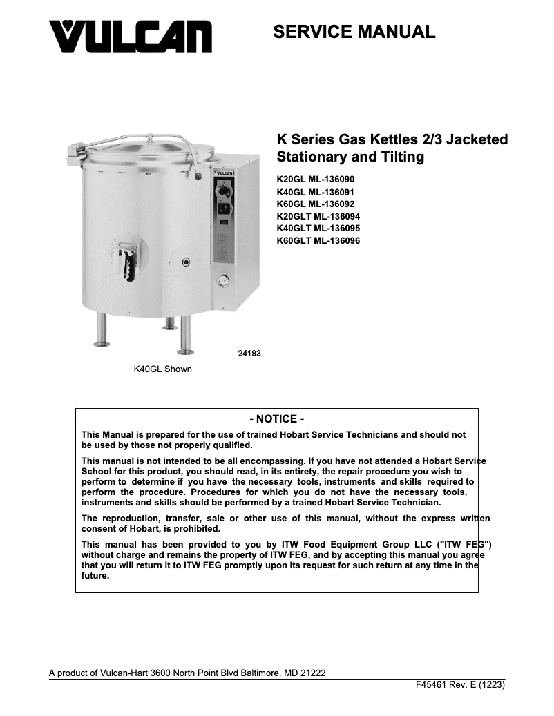 Page 1 de la notice Manuel utilisateur Vulcan K60GL