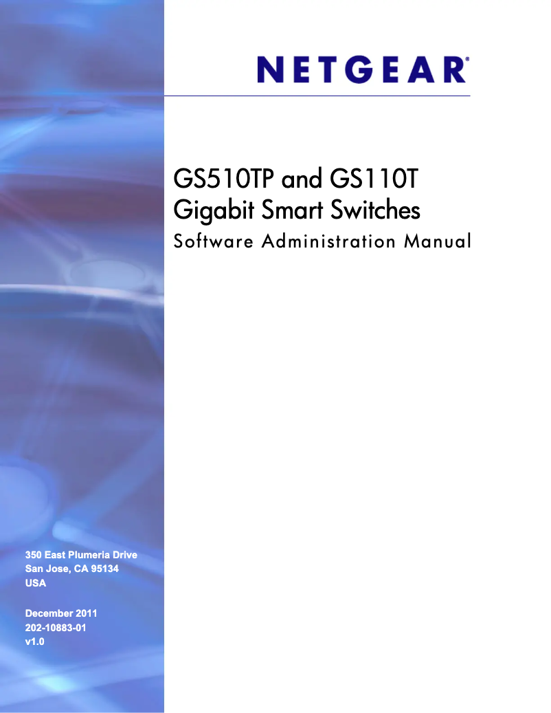 Page n°1 - Manuel utilisateur Netgear GS110T