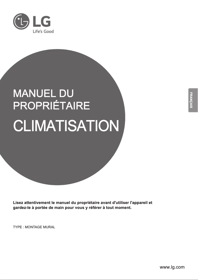 Page 1 de la notice Manuel utilisateur LG P24EN