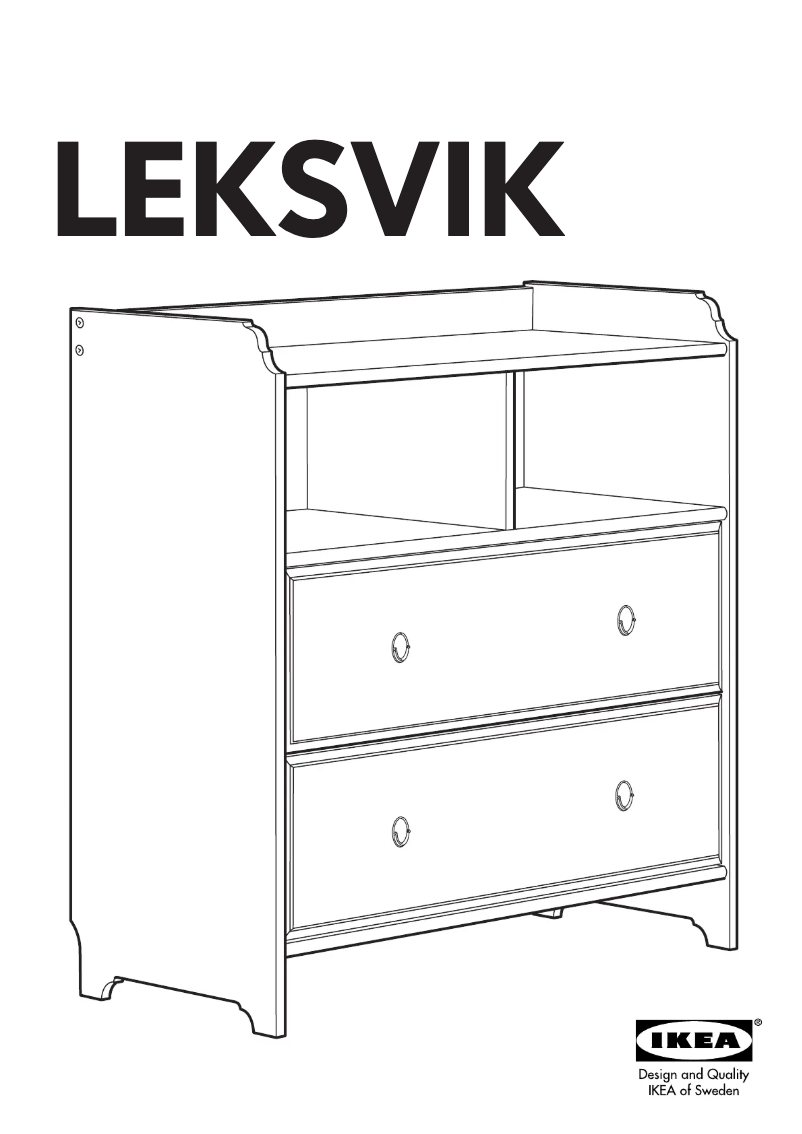 Page 1 de la notice Manuel utilisateur Ikea LEKSVIK (2 drawers)
