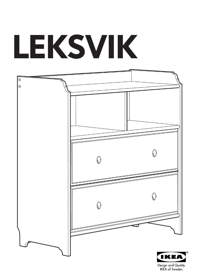Image de la première page du manuel de l'appareil LEKSVIK (2 drawers)
