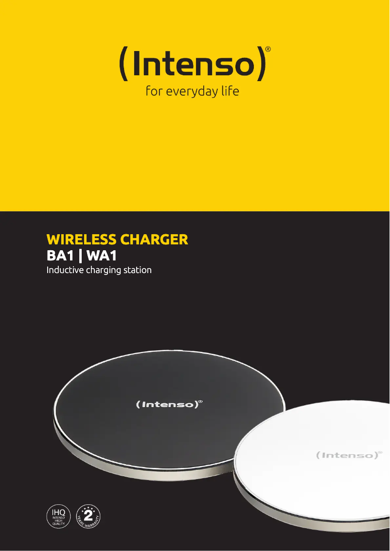 Page 1 de la notice Fiche technique Intenso WA1