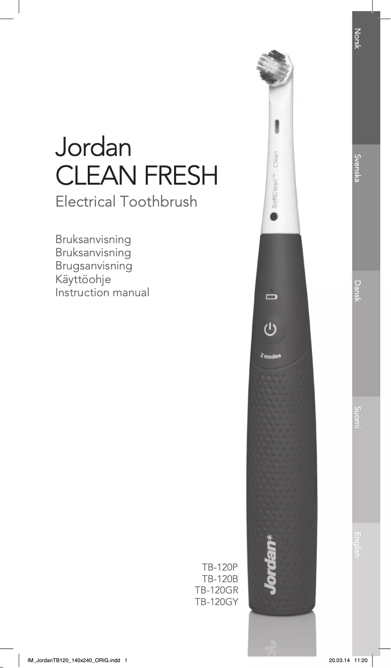 Page n°1 - Manuel utilisateur Jordan Clean Fresh