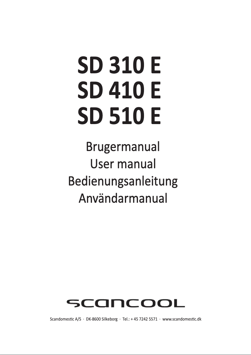Page n°1 - Manuel utilisateur Scancool SD 410 E