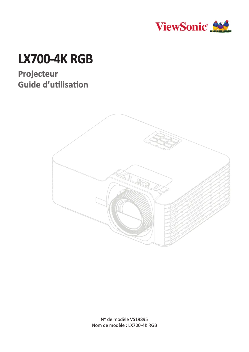 Page n°1 - Manuel utilisateur Viewsonic LX700-4K RGB