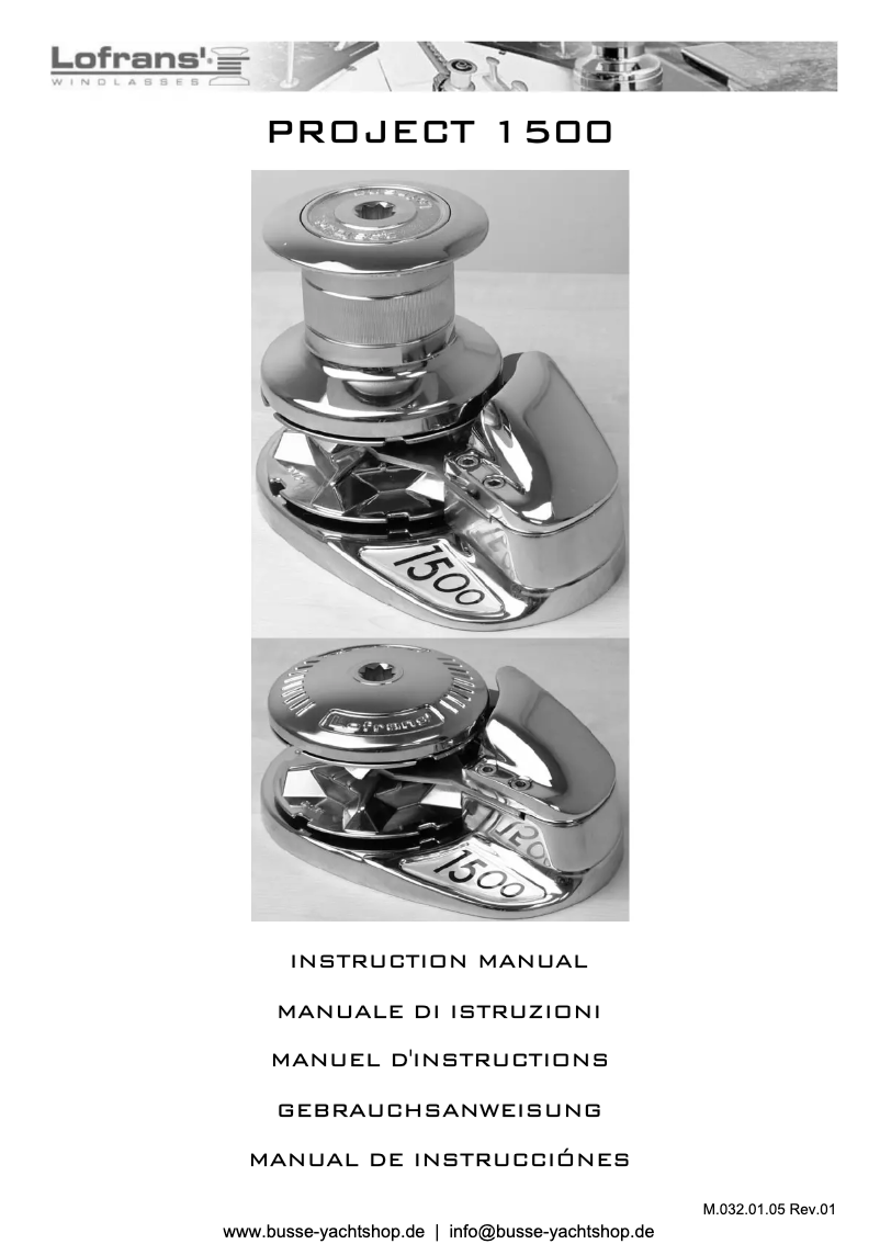 Image de la première page du manuel de l'appareil Project 1500