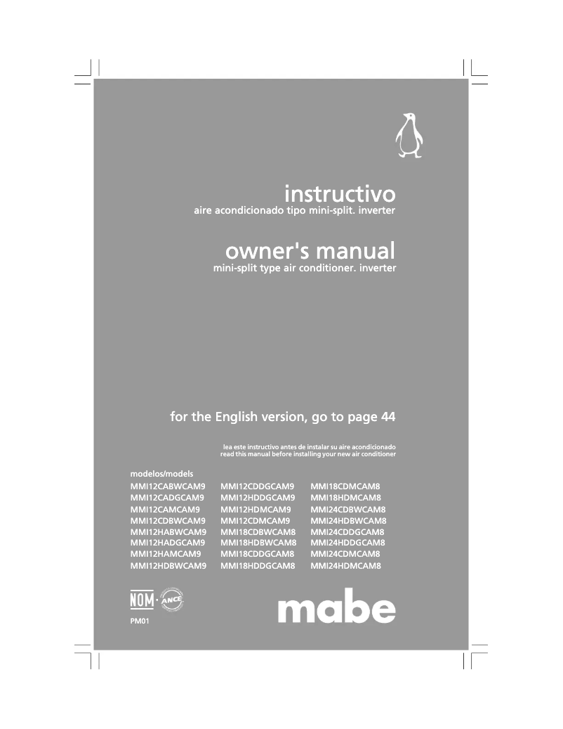 Image de la première page du manuel de l'appareil MMI12CADGCAM9
