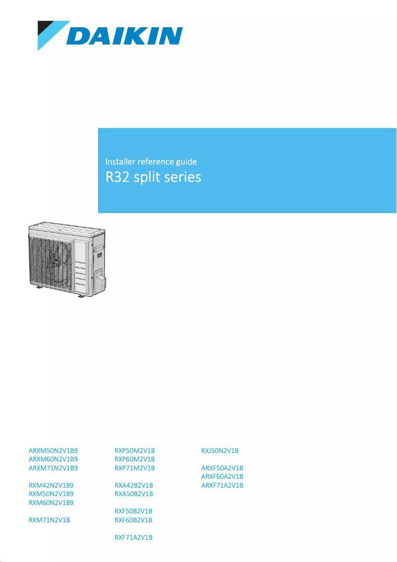Page n°1 - Manuel utilisateur Daikin ARXM60N2V1B9