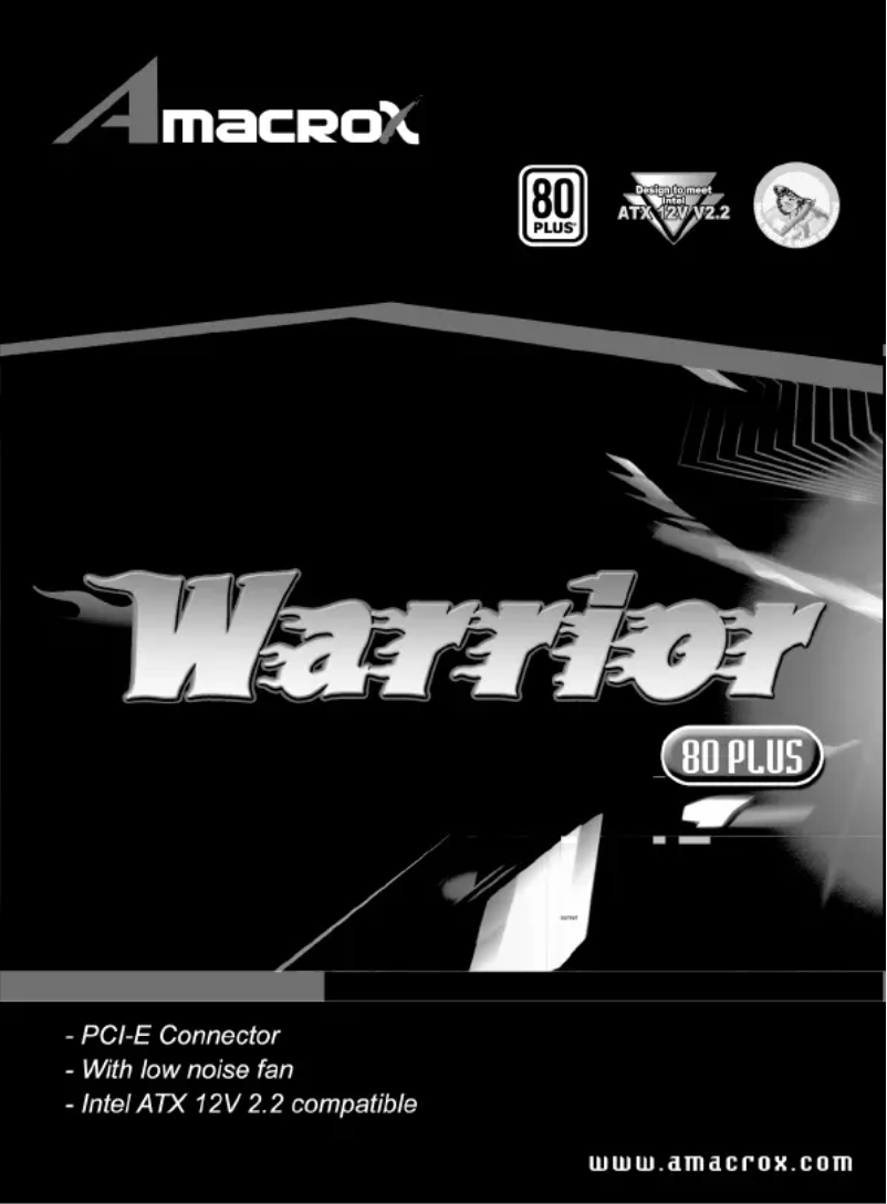 Page n°1 - Manuel utilisateur Amacrox AX350-80EN