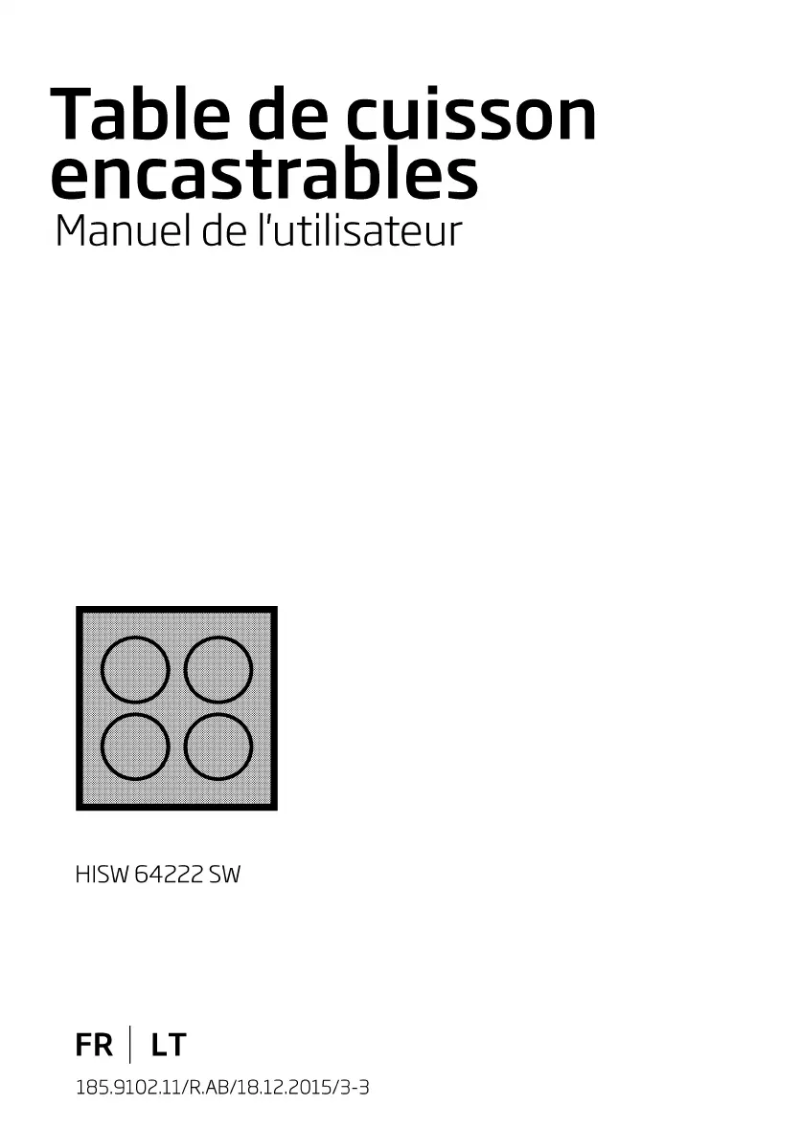 Page 1 de la notice Manuel utilisateur Beko HISW 64222 SW