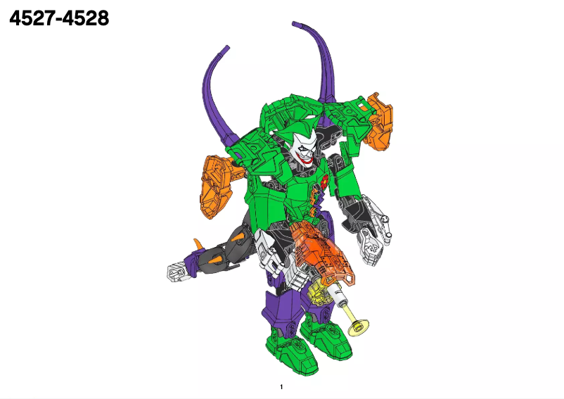 Page 1 de la notice Manuel utilisateur Lego Super Heroes 4528