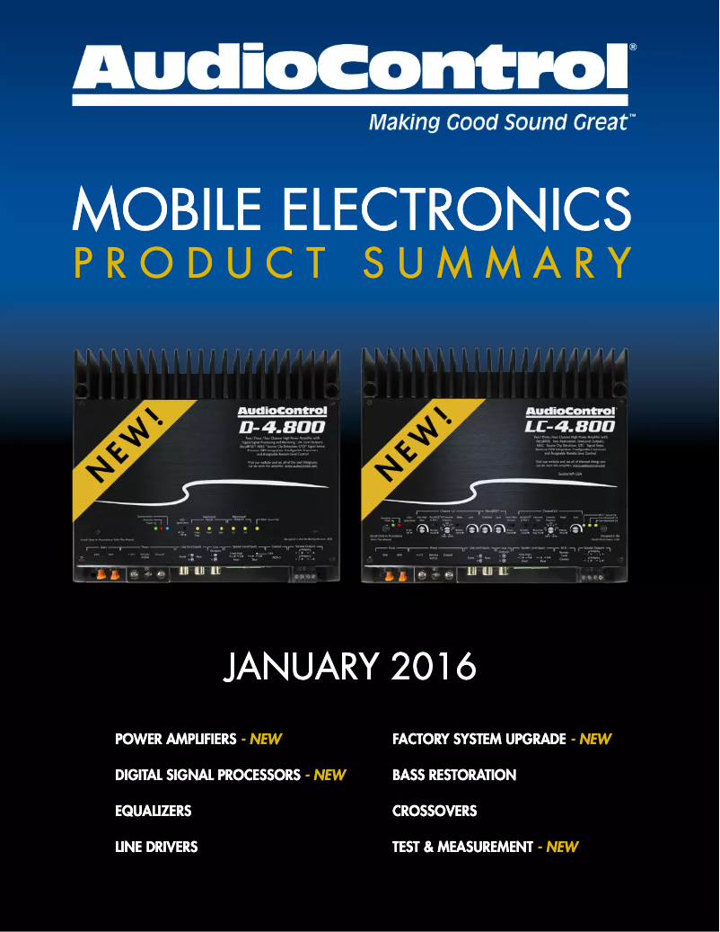 Page n°1 - Brochure AudioControl DM-608