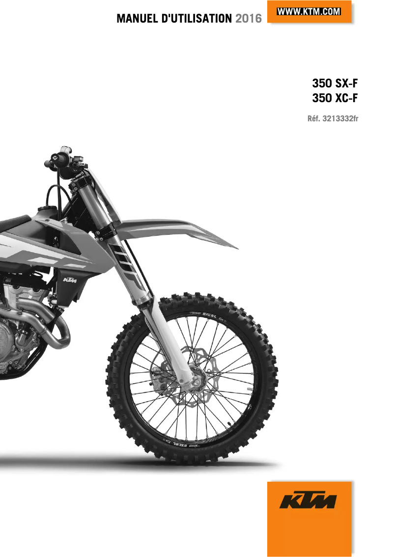 Image de la première page du manuel de l'appareil 350 XC-F (2016)