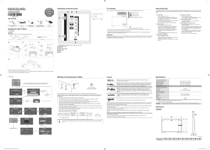 Image de la première page du manuel de l'appareil HG32ND450SG