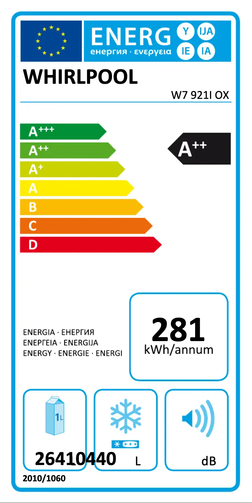 Image de la première page du manuel de l'appareil W7 921I OX AQUA