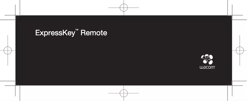 Page n°1 - Manuel utilisateur Wacom ExpressKey Remote