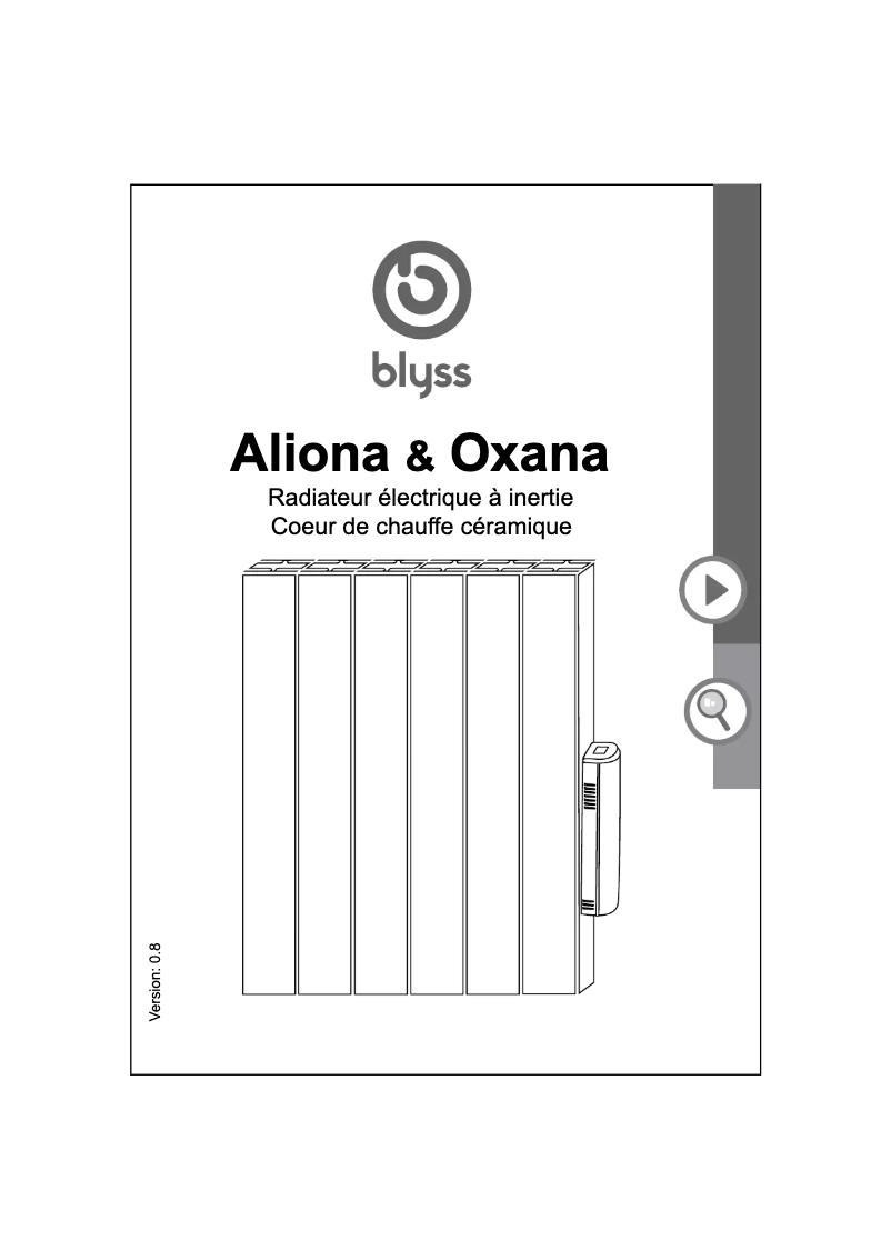 Page n°1 - Manuel utilisateur Blyss Aliona