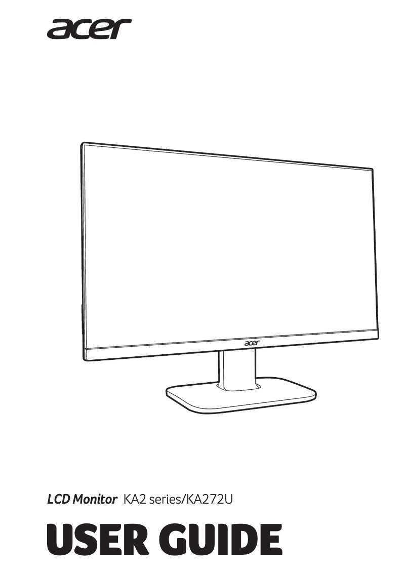 Página 1 del manual Guía de inicio rápido Acer KA272U