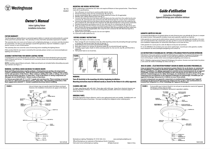 Image de la première page du manuel de l'appareil Callowhill 6126100
