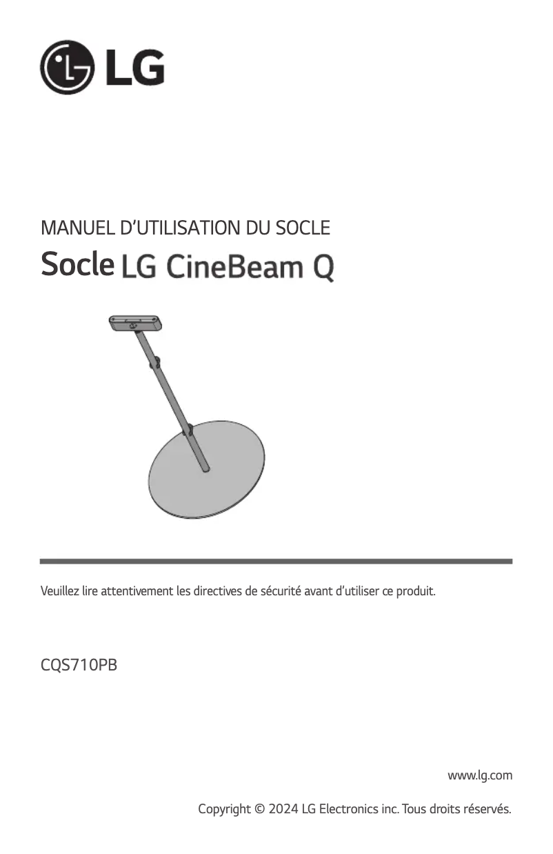 Page n°1 - Manuel utilisateur LG CineBeam Q Stand CQS710PB