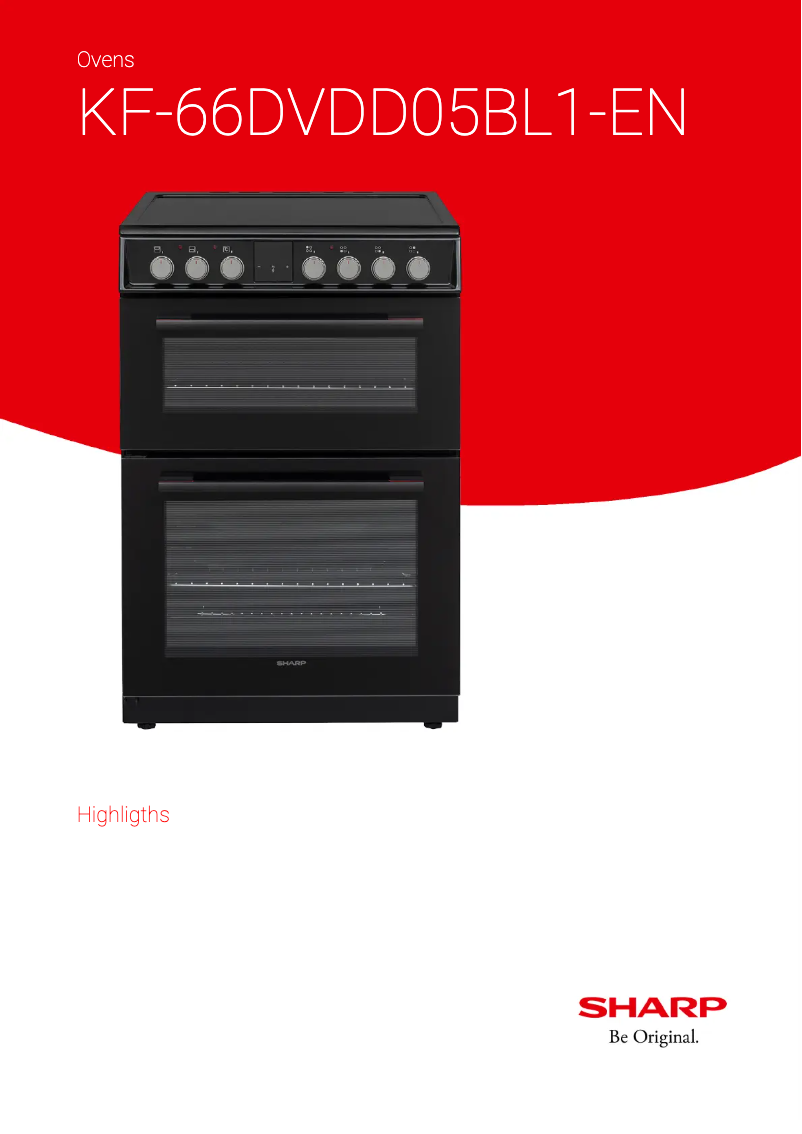 Page 1 de la notice Fiche technique Sharp KF-66DVDD05BL1-EN