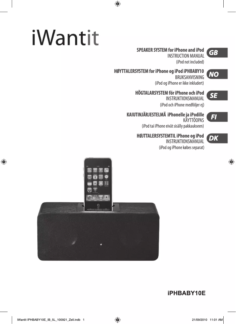 Página 1 del manual Manual de usuario iWantit iPHBABY10E