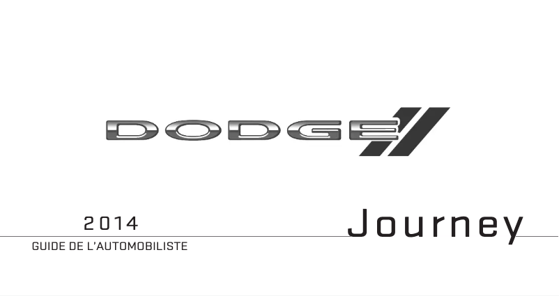 Image de la première page du manuel de l'appareil Journey (2014)