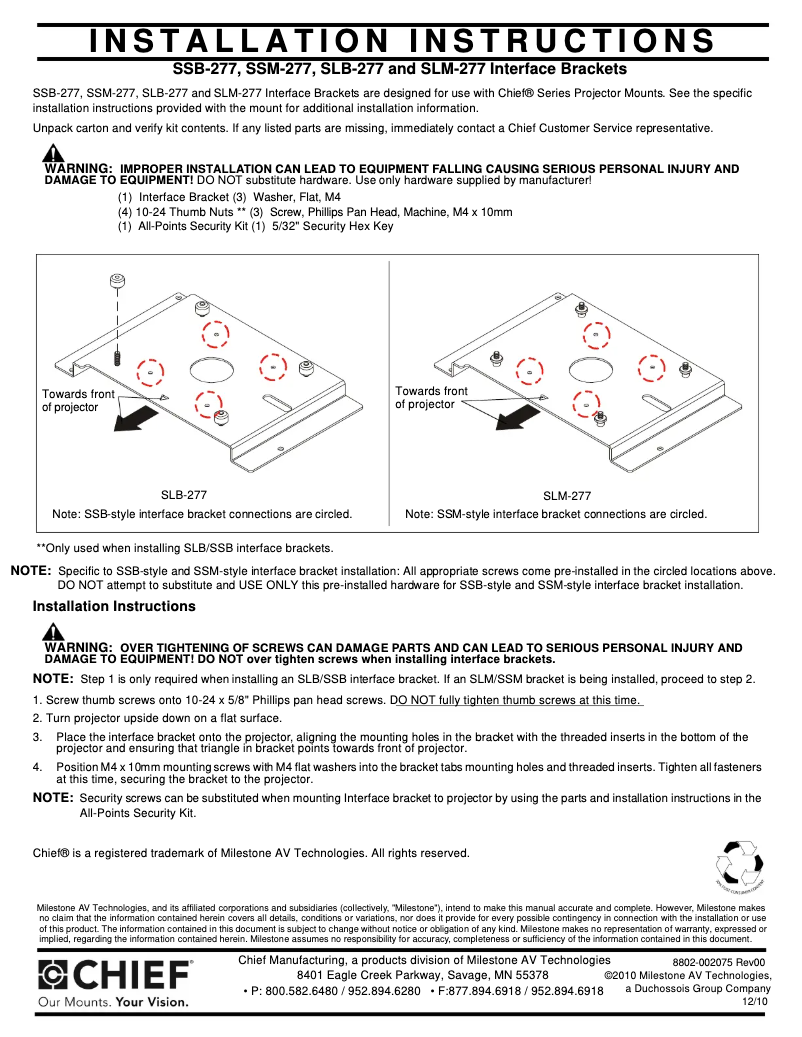 Image de la première page du manuel de l'appareil SLM277