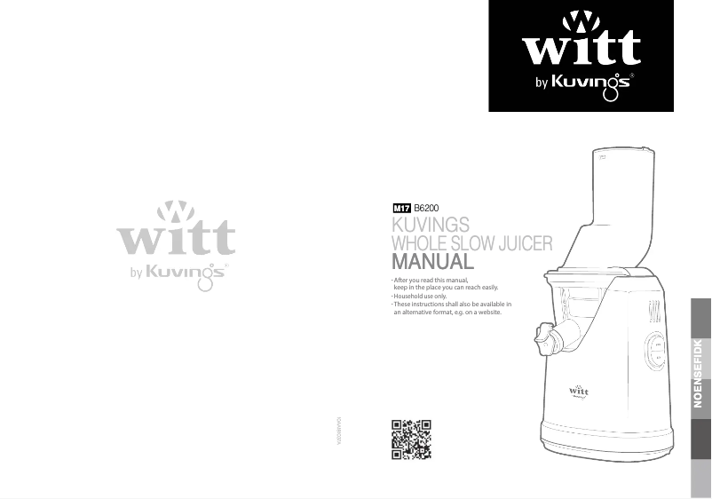 Page n°1 - Manuel utilisateur Witt B6200
