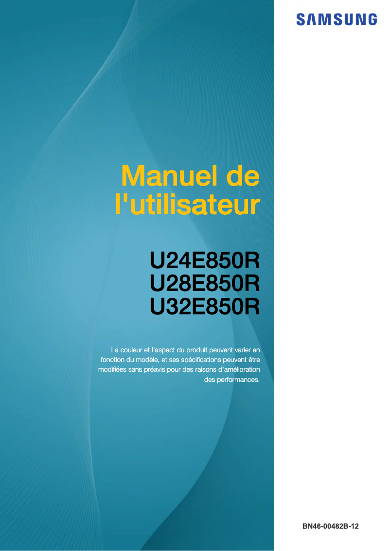 Page n°1 - Manuel utilisateur Samsung U28E850R