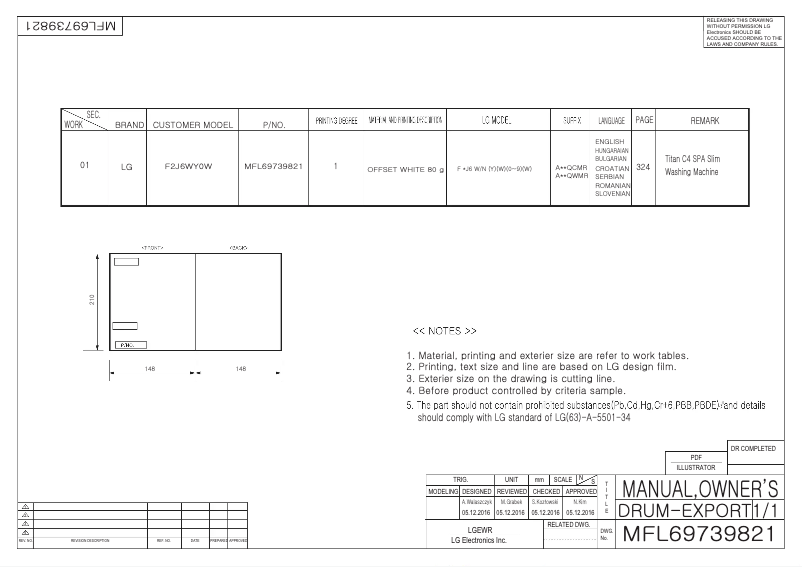 Page 1 of the manual User Manual LG F2J6WY1W