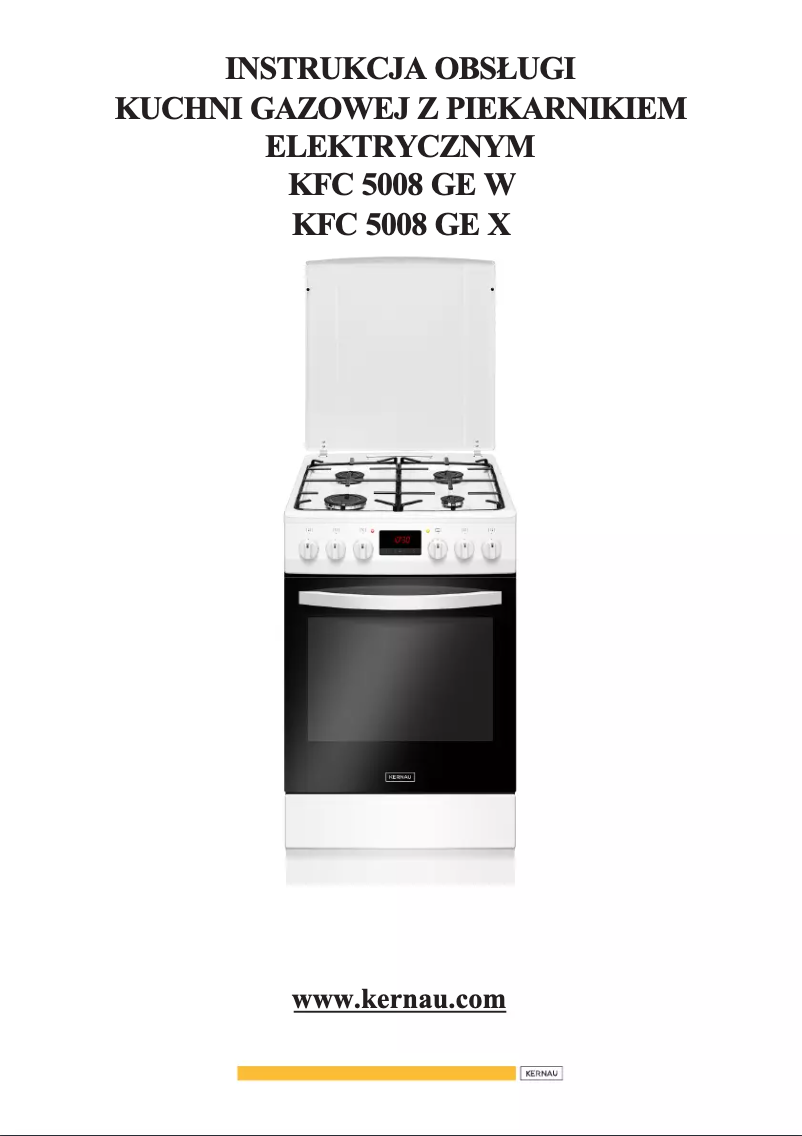 Image de la première page du manuel de l'appareil KFC 5008 GE W