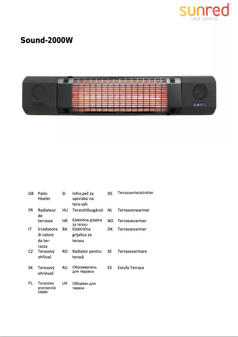 Page 1 de la notice Manuel utilisateur SunRed Sun and Sound 2000