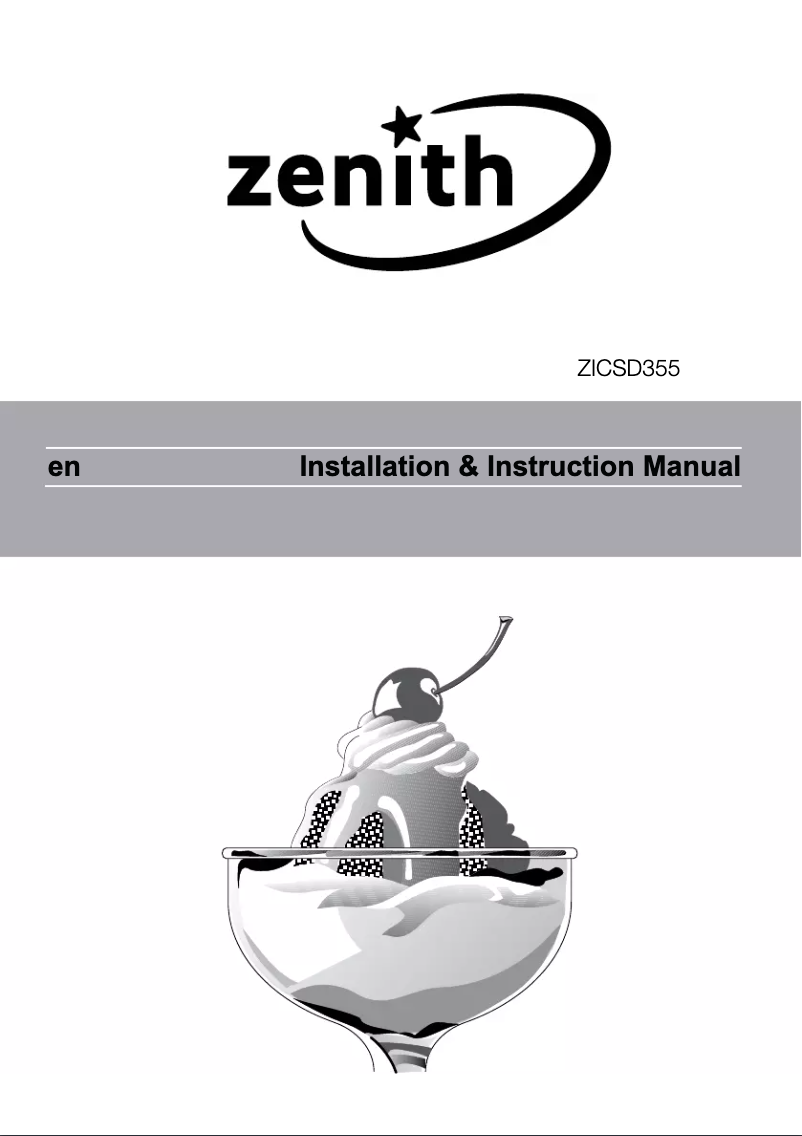 Image de la première page du manuel de l'appareil ZICSD355